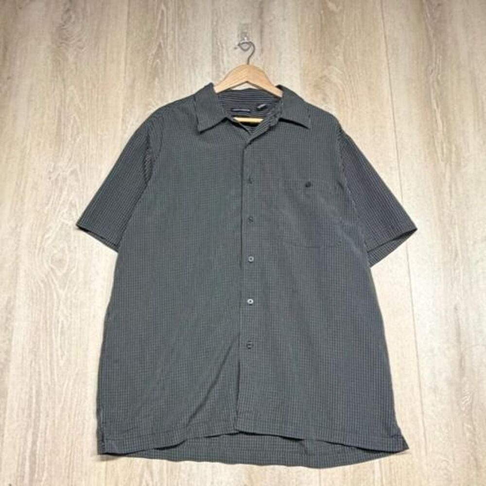 Haggar Men's Grey and Green Shirt